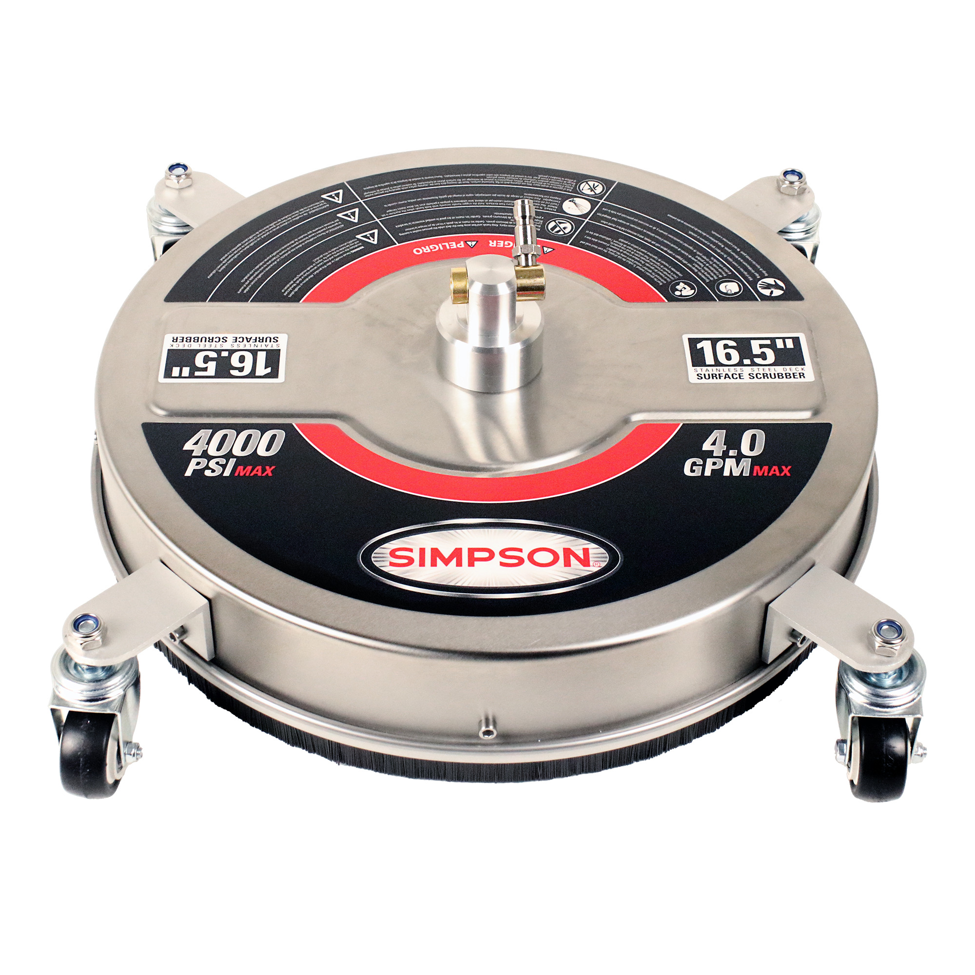 SIMPSON Universal 16.5? Pressure Washer Surface Cleaner-Cold Water Use - Recommended Minimum 2000 PSI up to Maximum 4000 PSI